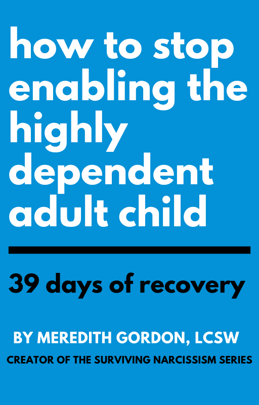 How to Stop Enabling the Highly Dependent Adult Child, 29 days of recovery book cover